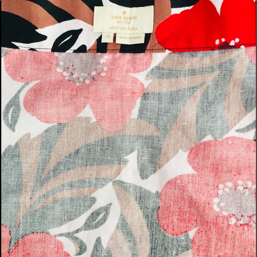 Kate Spade Woven Floral Print Wrap Skirt - Picture 4 of 9